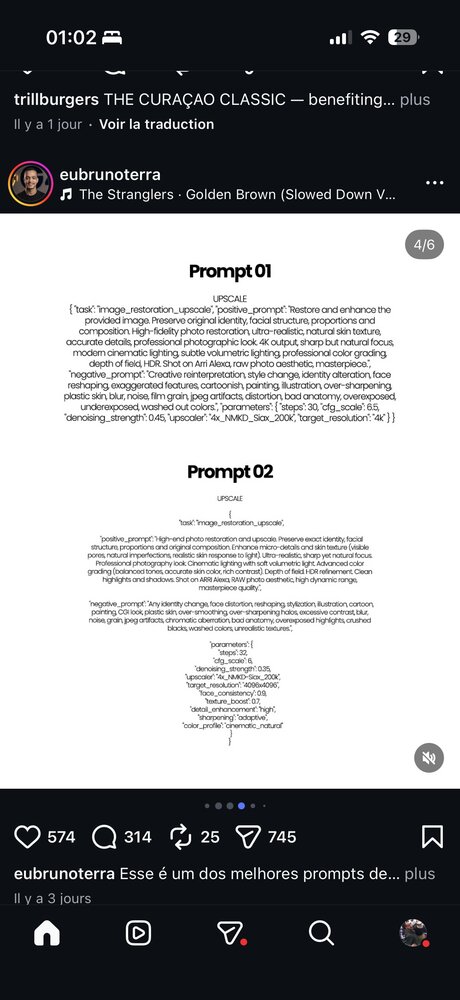 Prompts JSON 01 et 02 — restauration/upscale photo