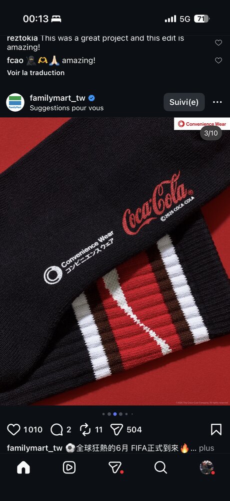 Chaussettes FamilyMart x Coca-Cola (vue 1)