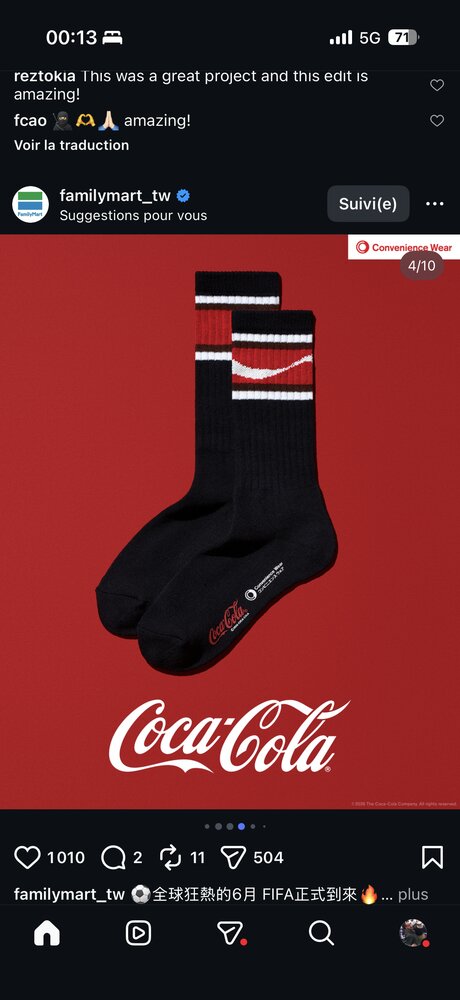 Chaussettes FamilyMart x Coca-Cola (vue 2)