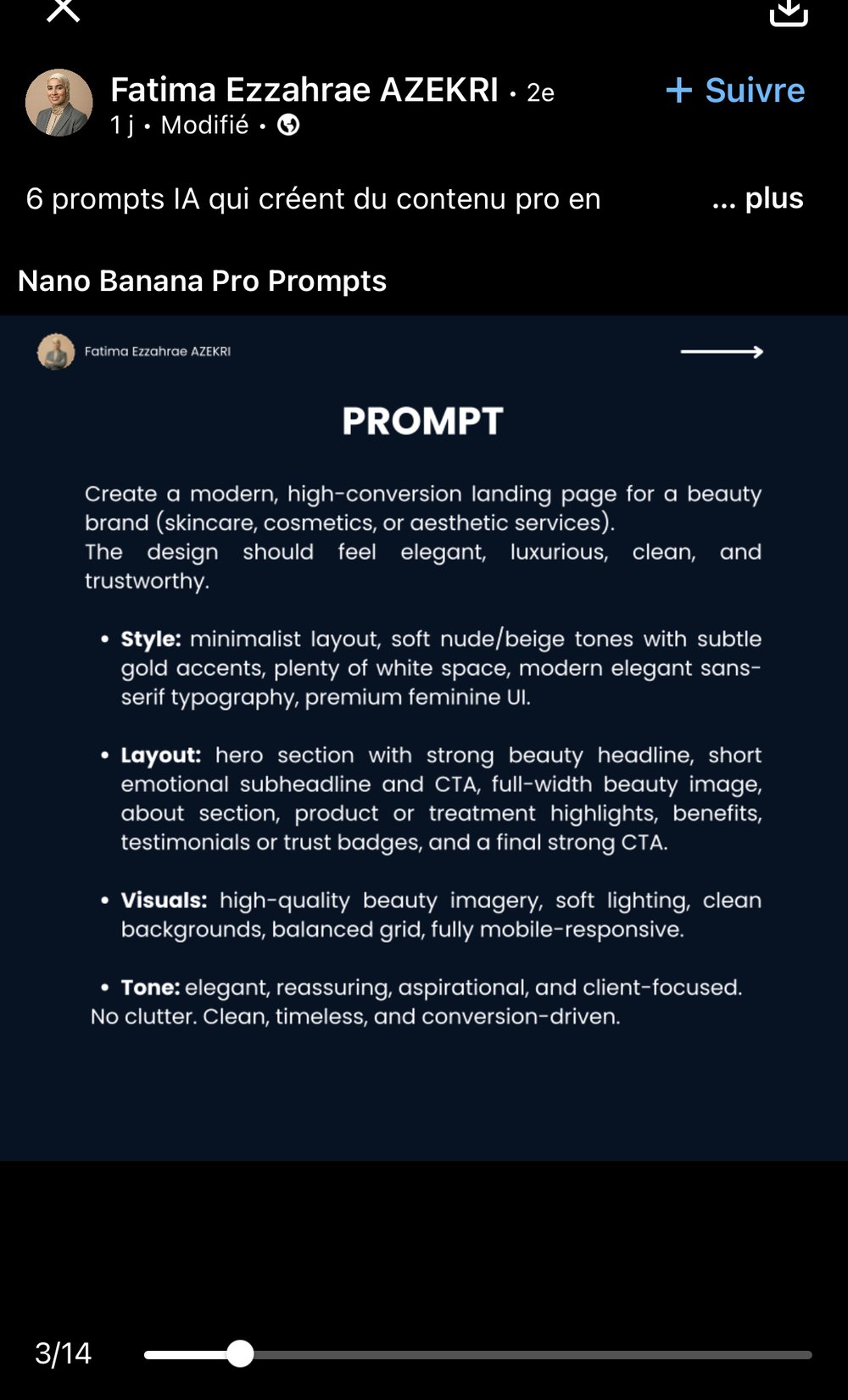 Nano Banana Pro Prompts — landing page beauté, ZWINA skincare, traduction affiche, collage mode, déco intérieure 1