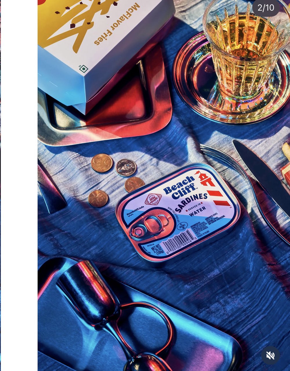 Fizz Botanica — nature morte McDonald's, martini et poisson 2