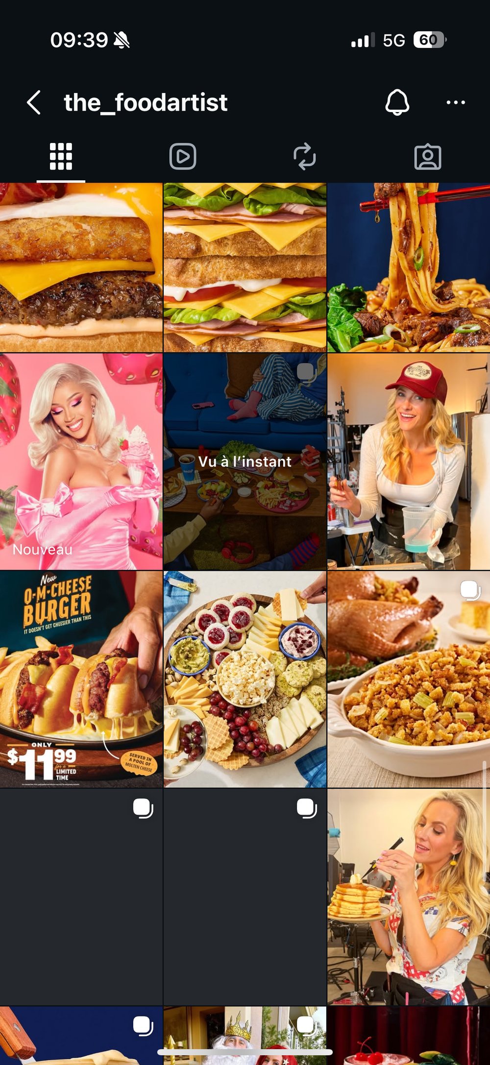 Portfolio food photography burgers pizzas plats varies