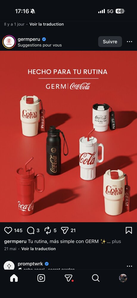 Gamme de contenants GERM x Coca-Cola