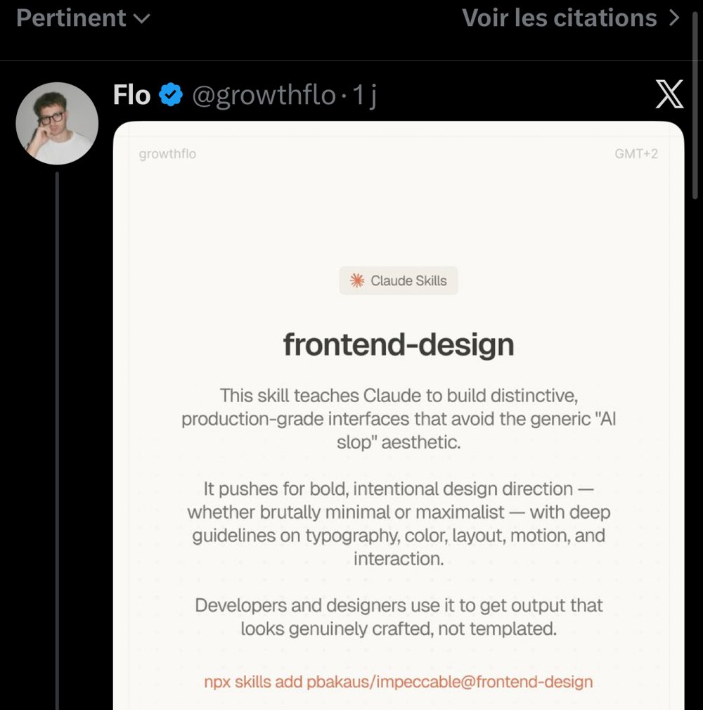 Skill Claude « frontend-design » (pbakaus/impeccable)