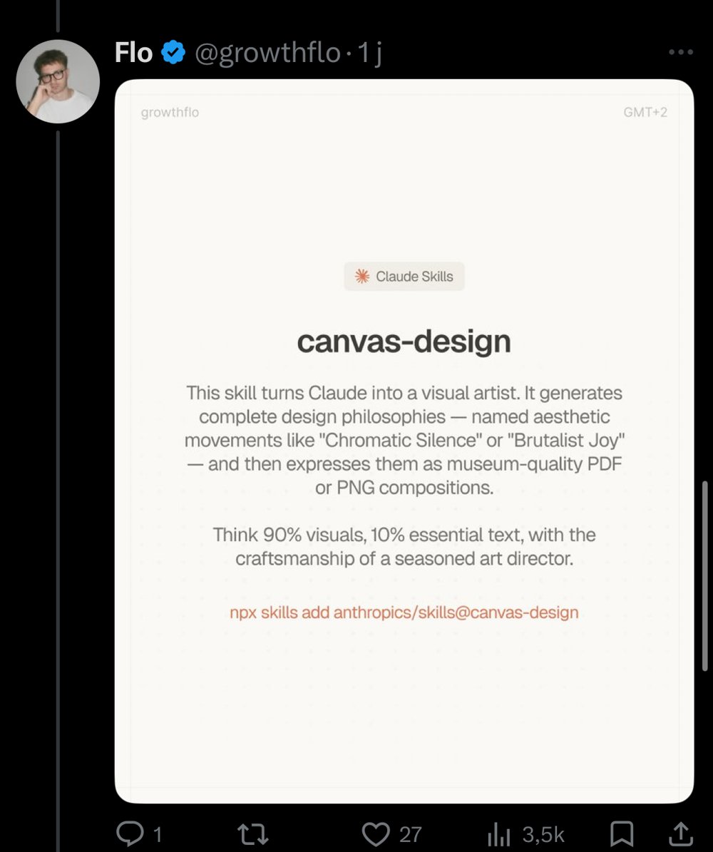 Skill Claude « canvas-design » (anthropics/skills)