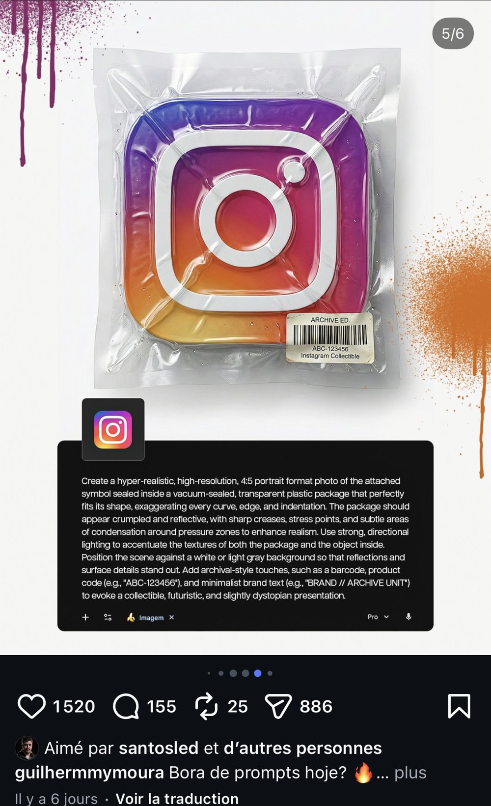 Logo Instagram packaging sous vide transformation