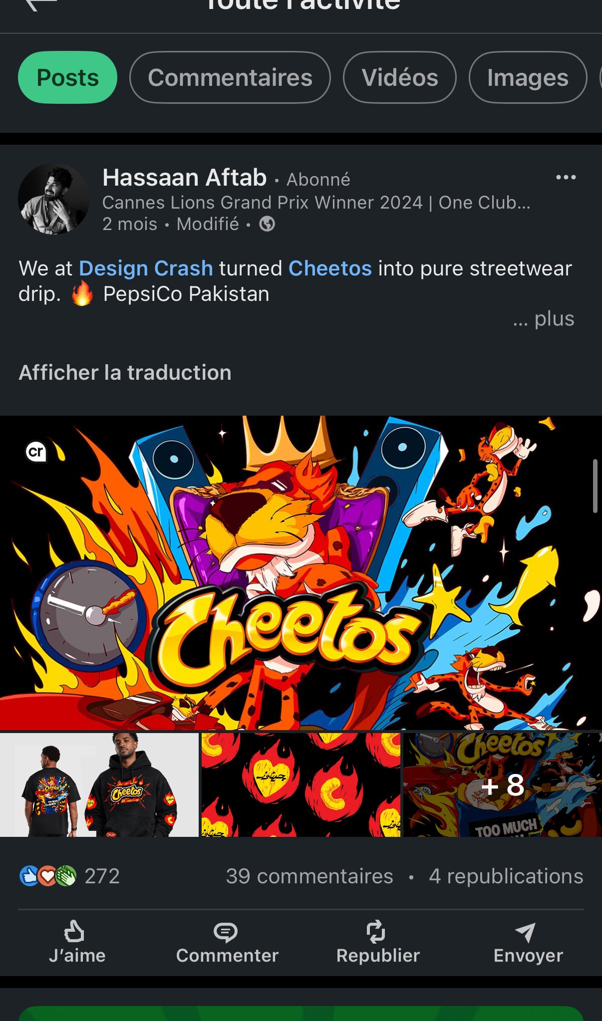 Cheetos x streetwear — concept « horloge » récompensé du Grand Prix Cannes Lions 2024