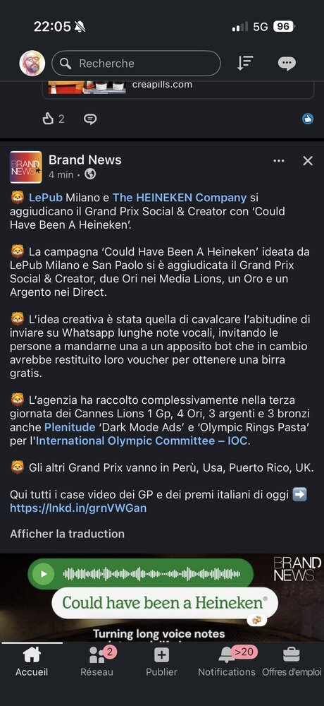 Recap LinkedIn Brand News : palmarès Cannes Lions et autres Grand Prix