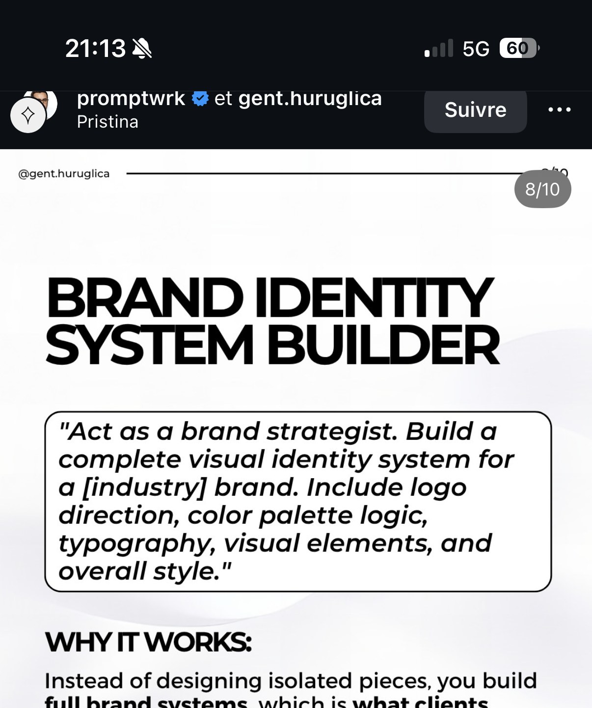 « BRAND IDENTITY SYSTEM BUILDER » — système d'identité visuelle complet (logo, palette, typographie, style)