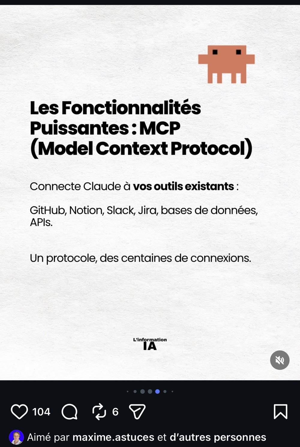 information.ia — carrousel « Le Workflow Optimal » avec Claude Code