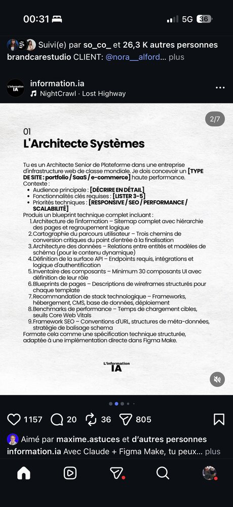 information.ia — prompt « L'Architecte Systèmes », slide 2/7