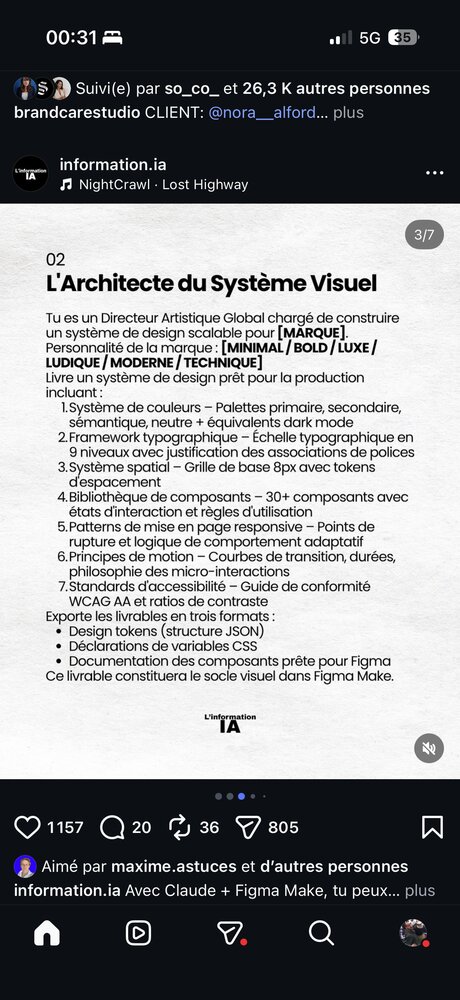 information.ia — prompt « L'Architecte du Système Visuel », slide 3/7