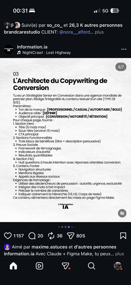information.ia — prompt « L'Architecte du Copywriting de Conversion », slide 4/7