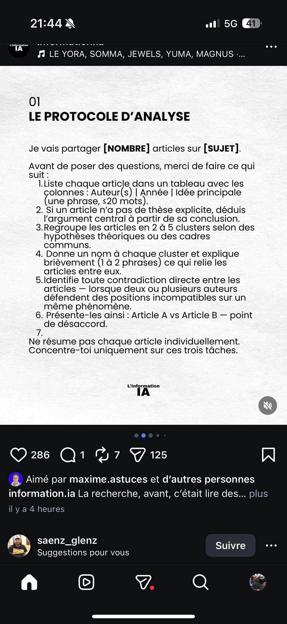 Protocole analyse articles tableau clusters IA