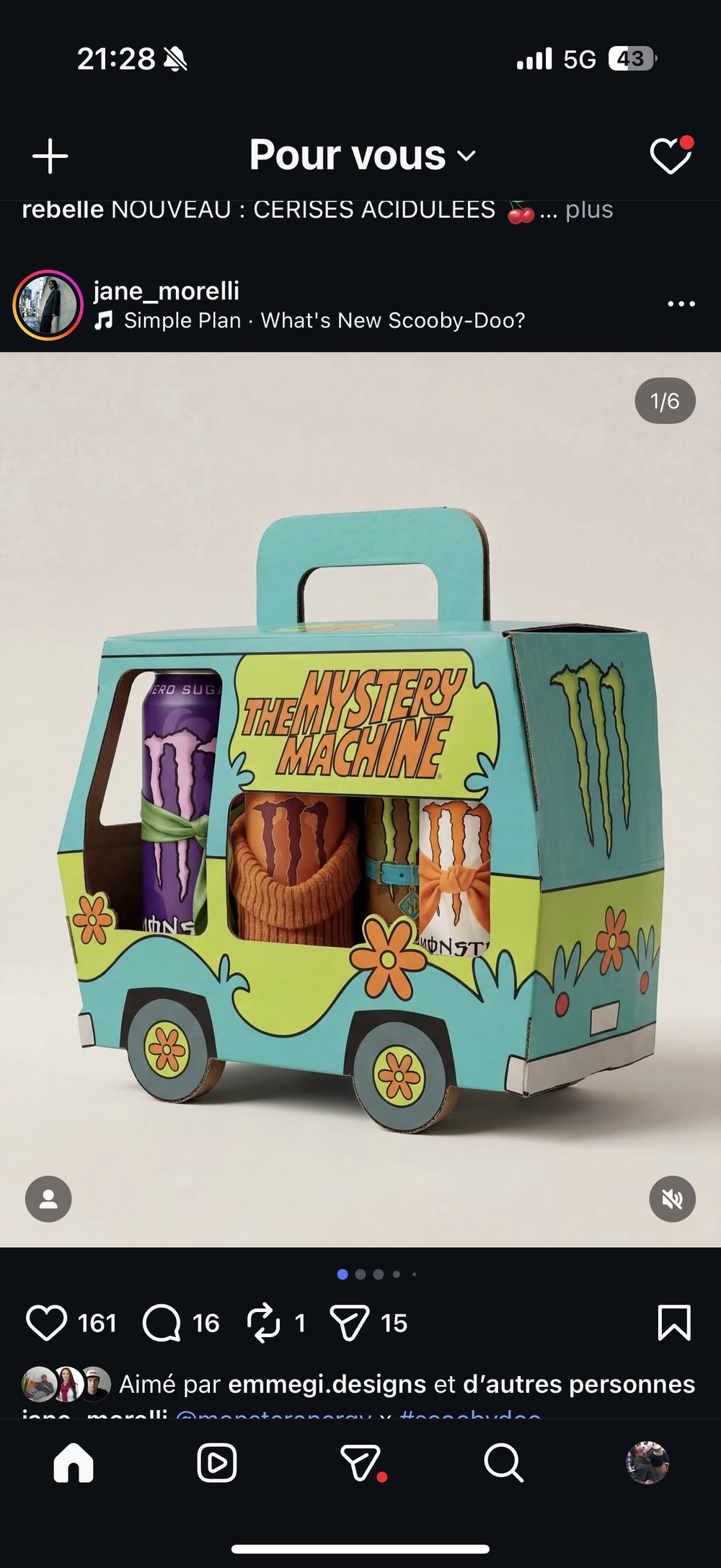 Coffret Mystery Machine Monster Energy Scooby Doo