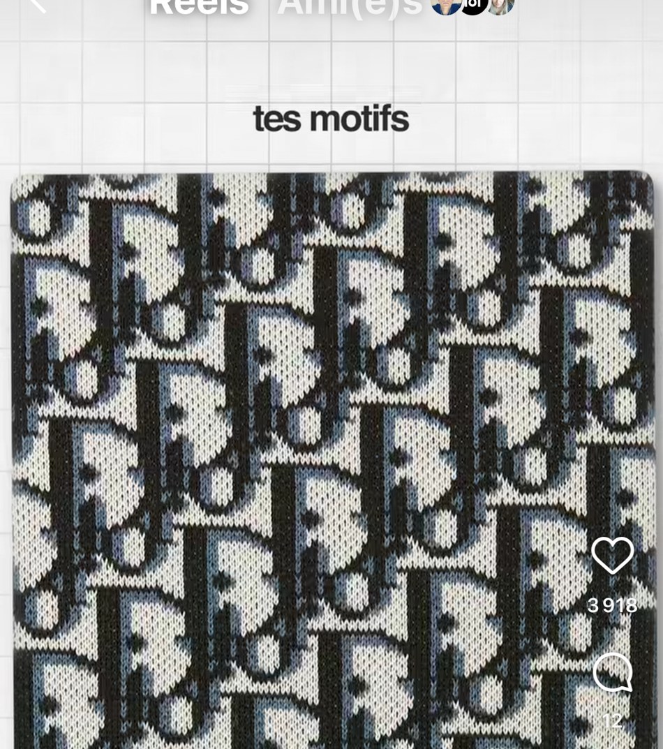 « Tes motifs » — motif monogramme Dior en exemple de motif de marque reconnaissable