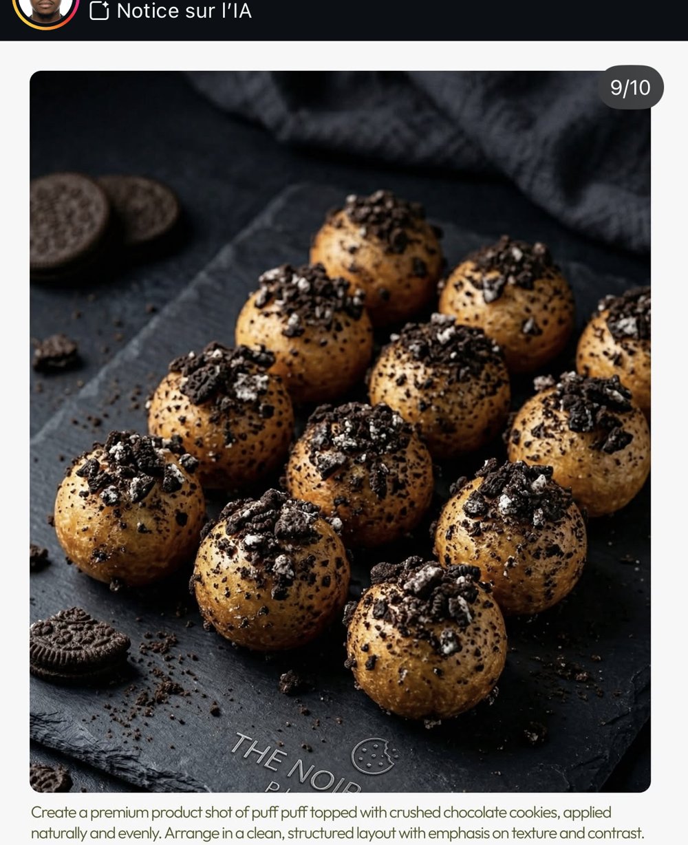 Puff puff enrobés de miettes de biscuits chocolatés (slide 9/10)