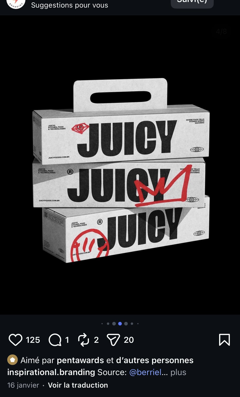 JUICY packaging — empilement boites rectangulaires