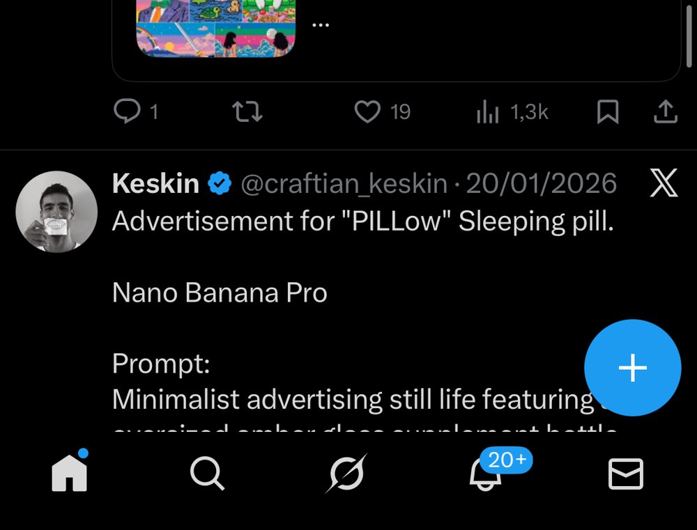 Keskin publicite generee PILLow somnifere nature morte minimaliste