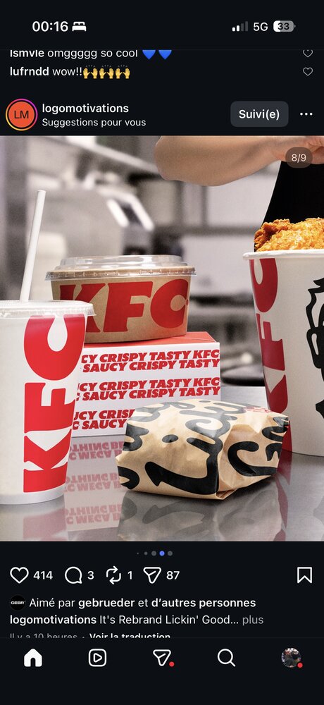 Autre visuel du nouveau packaging KFC