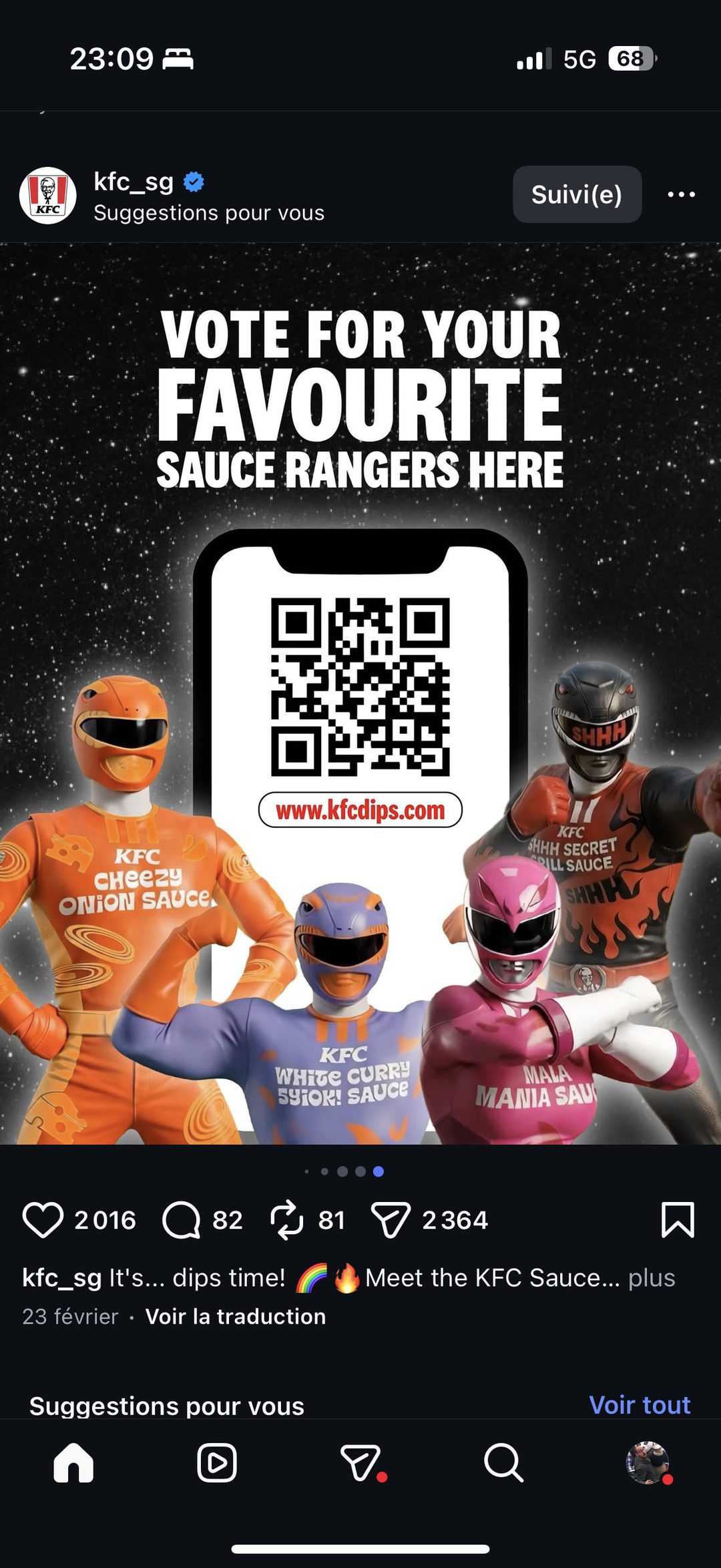 Campagne KFC Singapour - "Sauce Rangers"