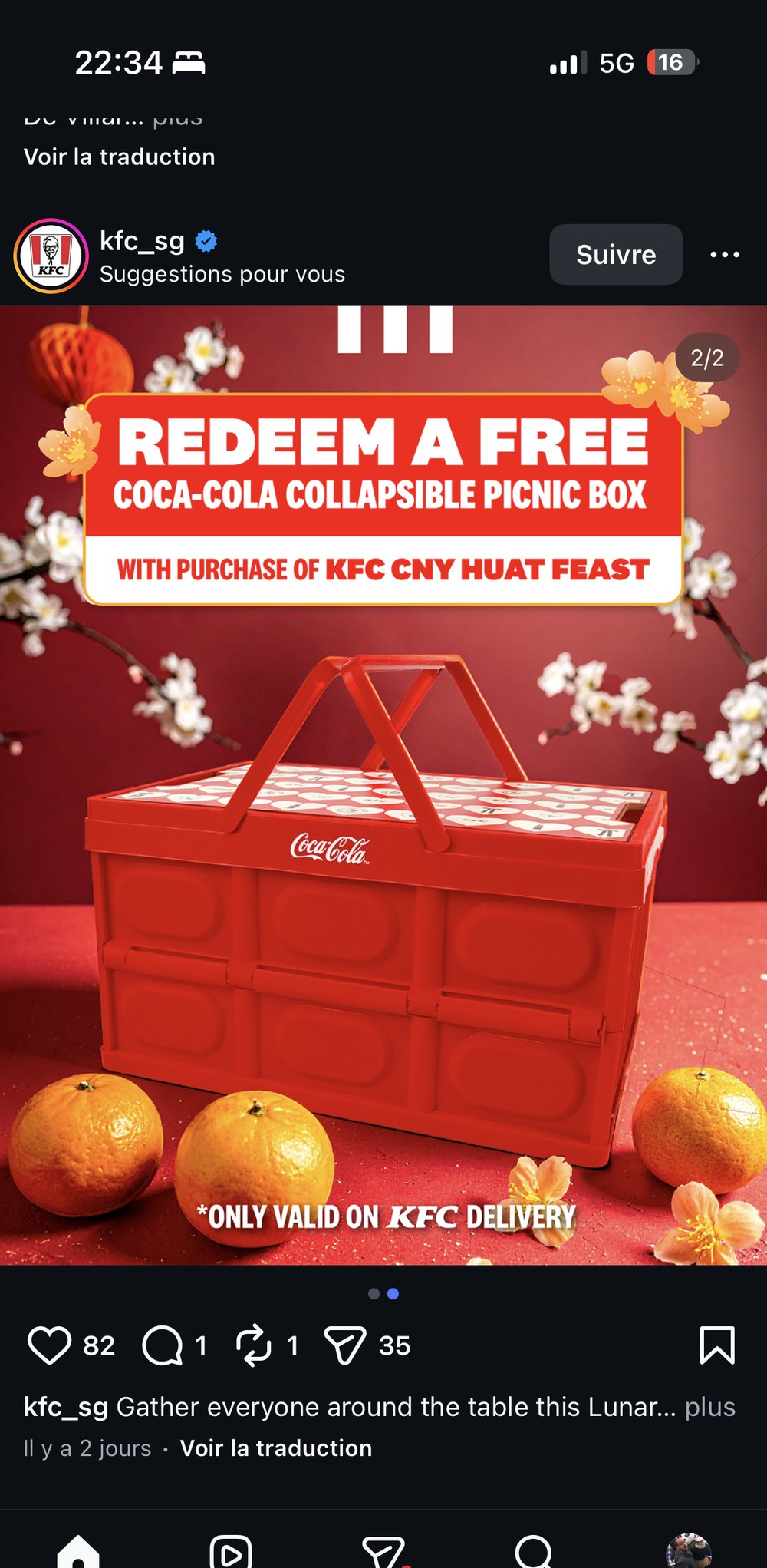 Picnic box collector Coca-Cola KFC Nouvel An chinois