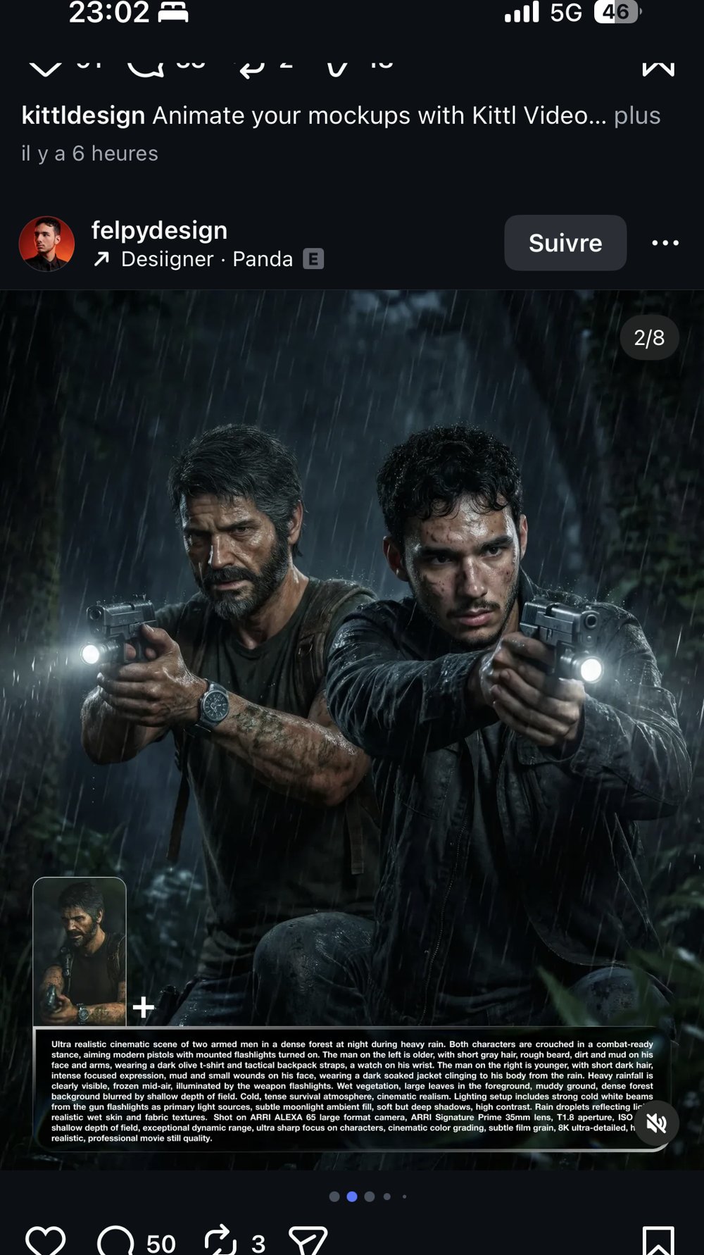 Kittl Video — scene type Last of Us