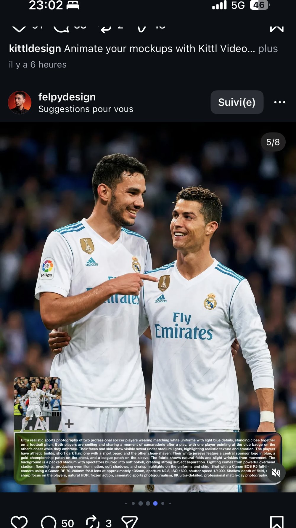Kittl Video — joueurs Real Madrid