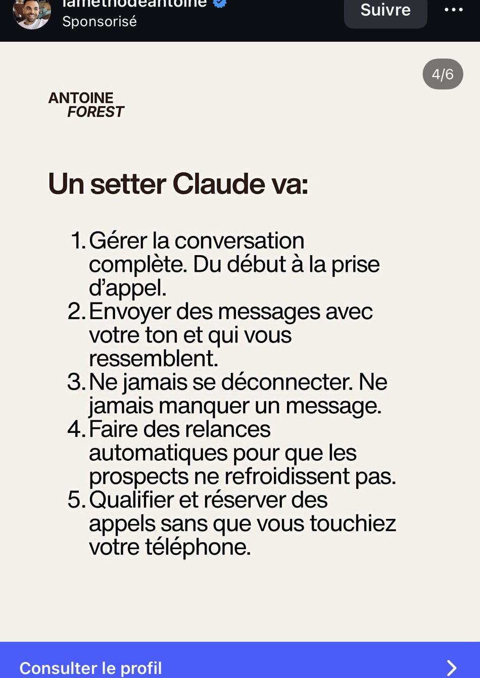 Antoine Forest — « Un setter Claude va : gérer la conversation, envoyer des messages, ne jamais se déconnecter, relancer, qualifier »