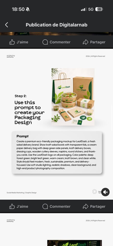 Étape 2 — prompt packaging mockup