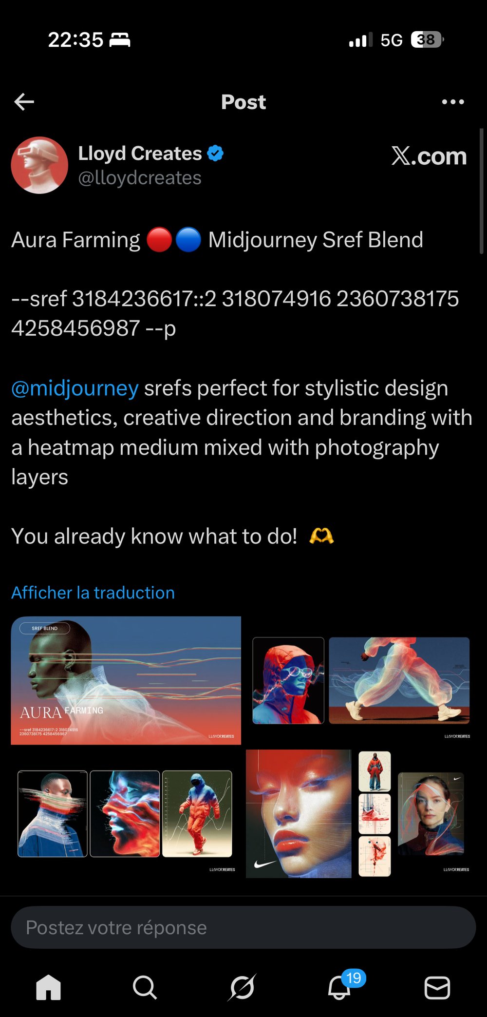 Sref blend Aura Farming heatmap photographie branding Lloyd Creates