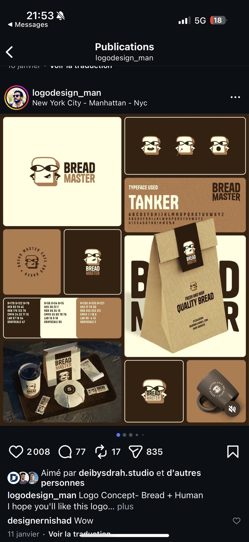 Concept branding Bread Master logodesign_man