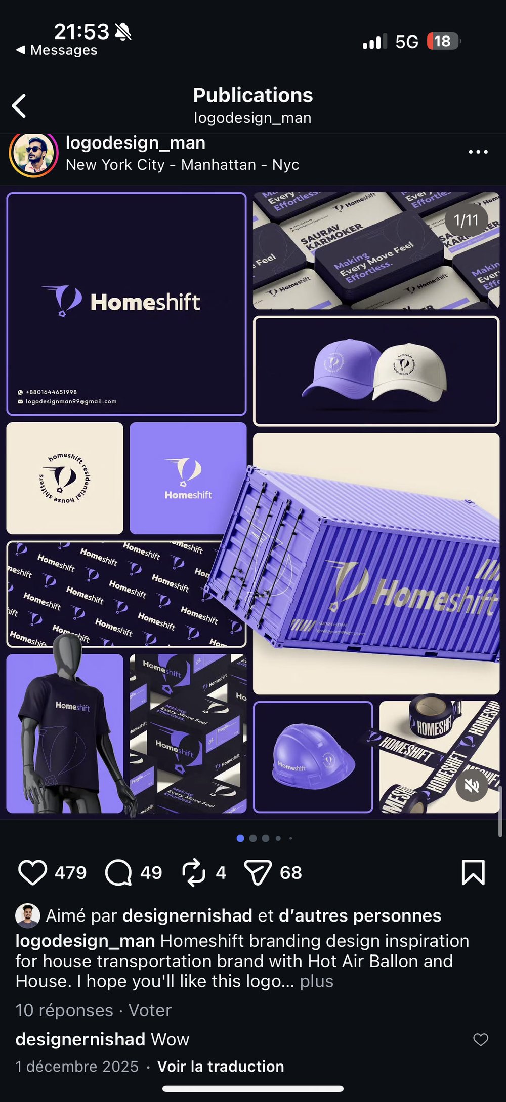 Concept branding Homeshift logodesign_man