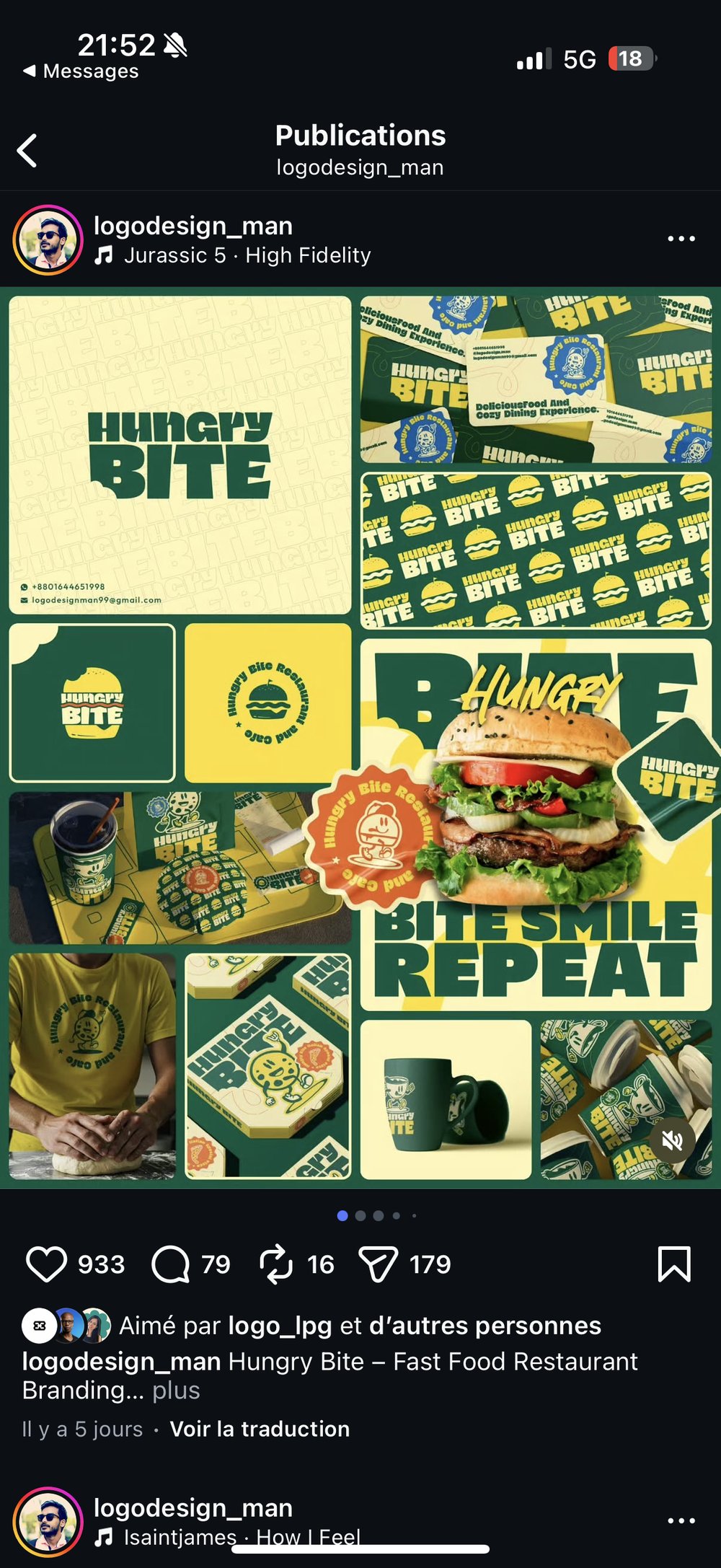 Concept branding Hungry Bite logodesign_man
