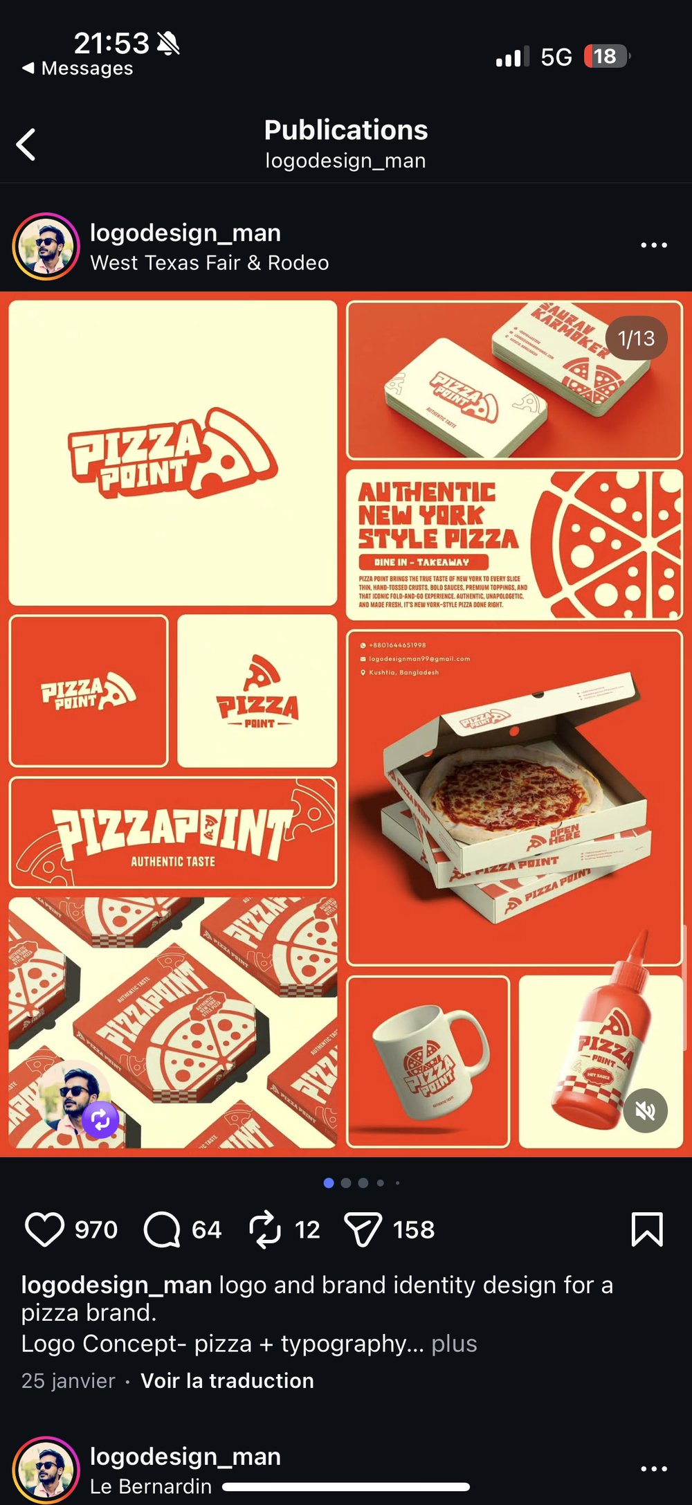 Concept branding Pizza Point logodesign_man