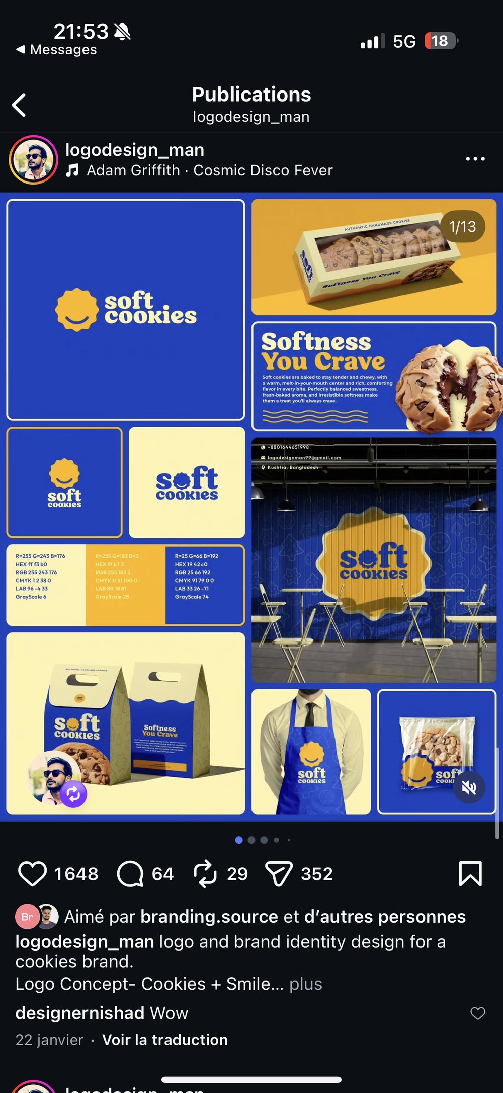 Concept branding Soft Cookies logodesign_man