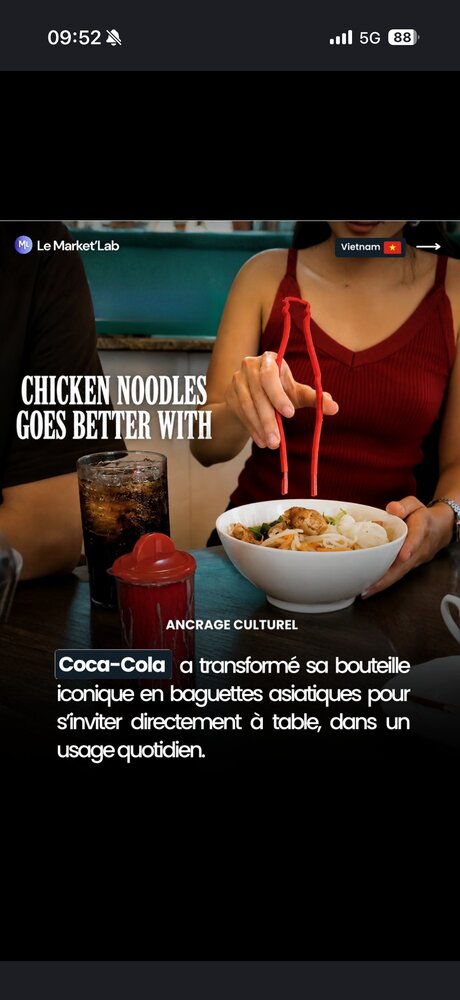 Coca-Cola Vietnam — bouteille transformée en baguettes