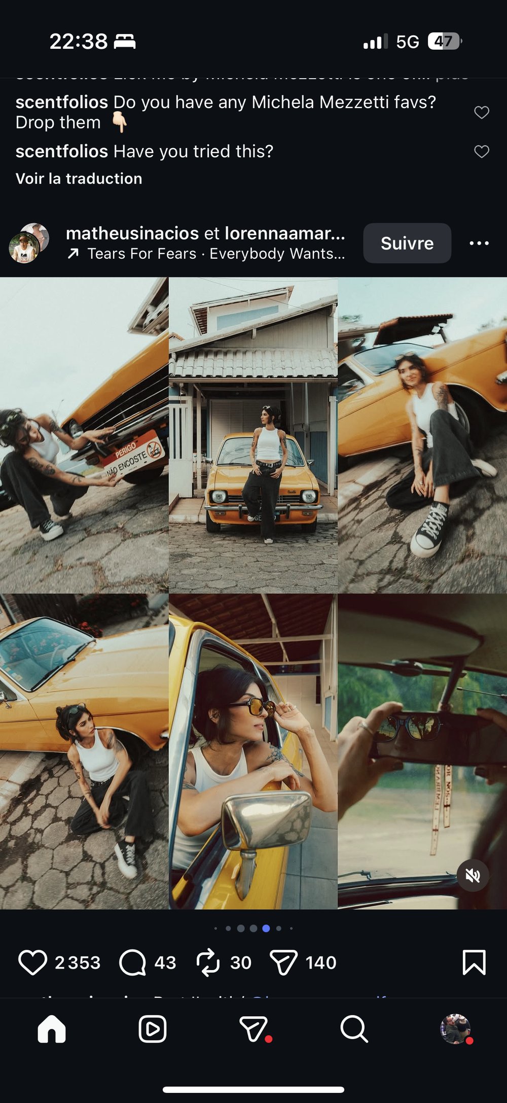 Serie lifestyle voiture ancienne jaune streetwear