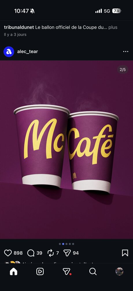 Déclinaisons de design de gobelets McCafé