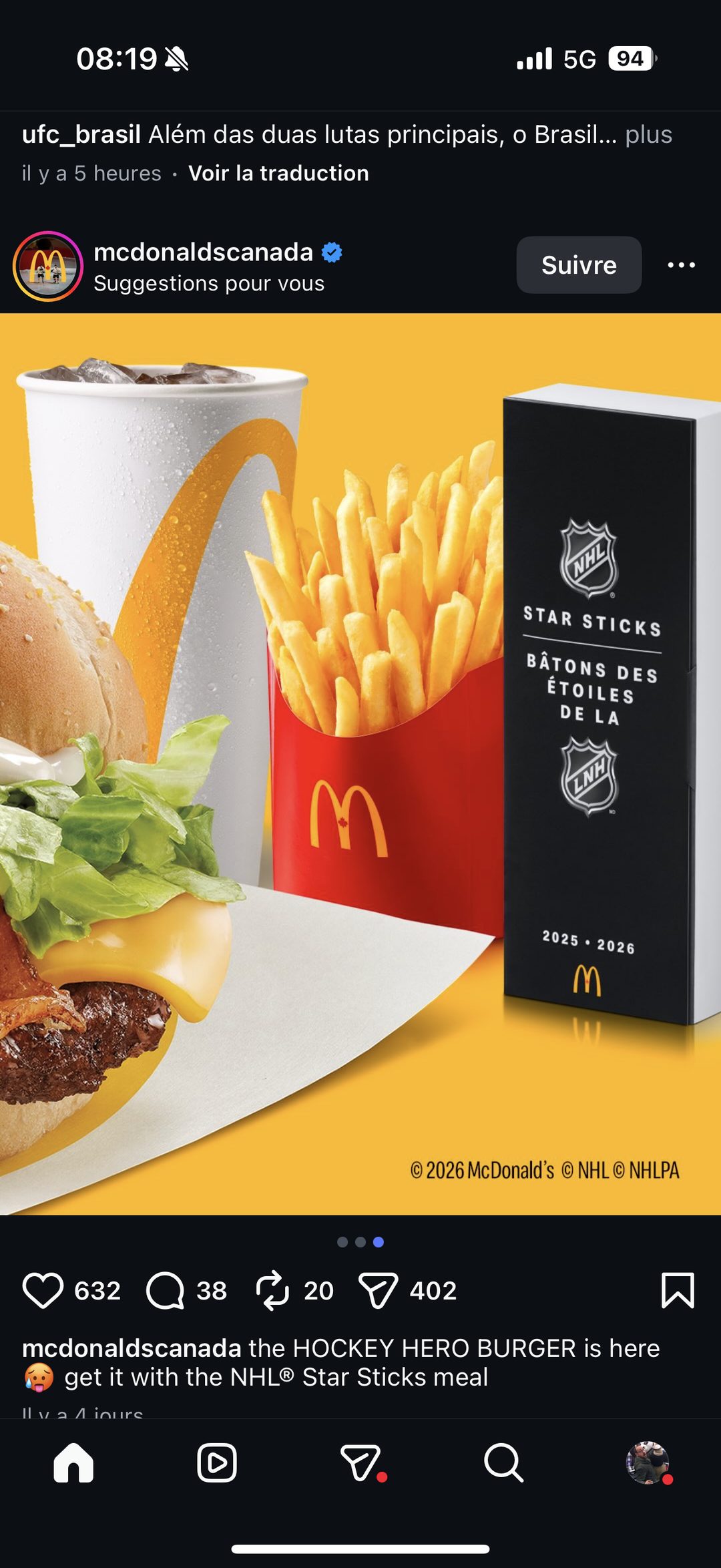 McDonald's Canada — Hockey Hero Burger & NHL Star Sticks