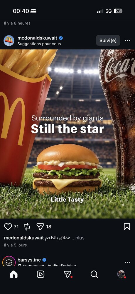 Visuel publicitaire McDonald's Koweït pour la Coupe du Monde