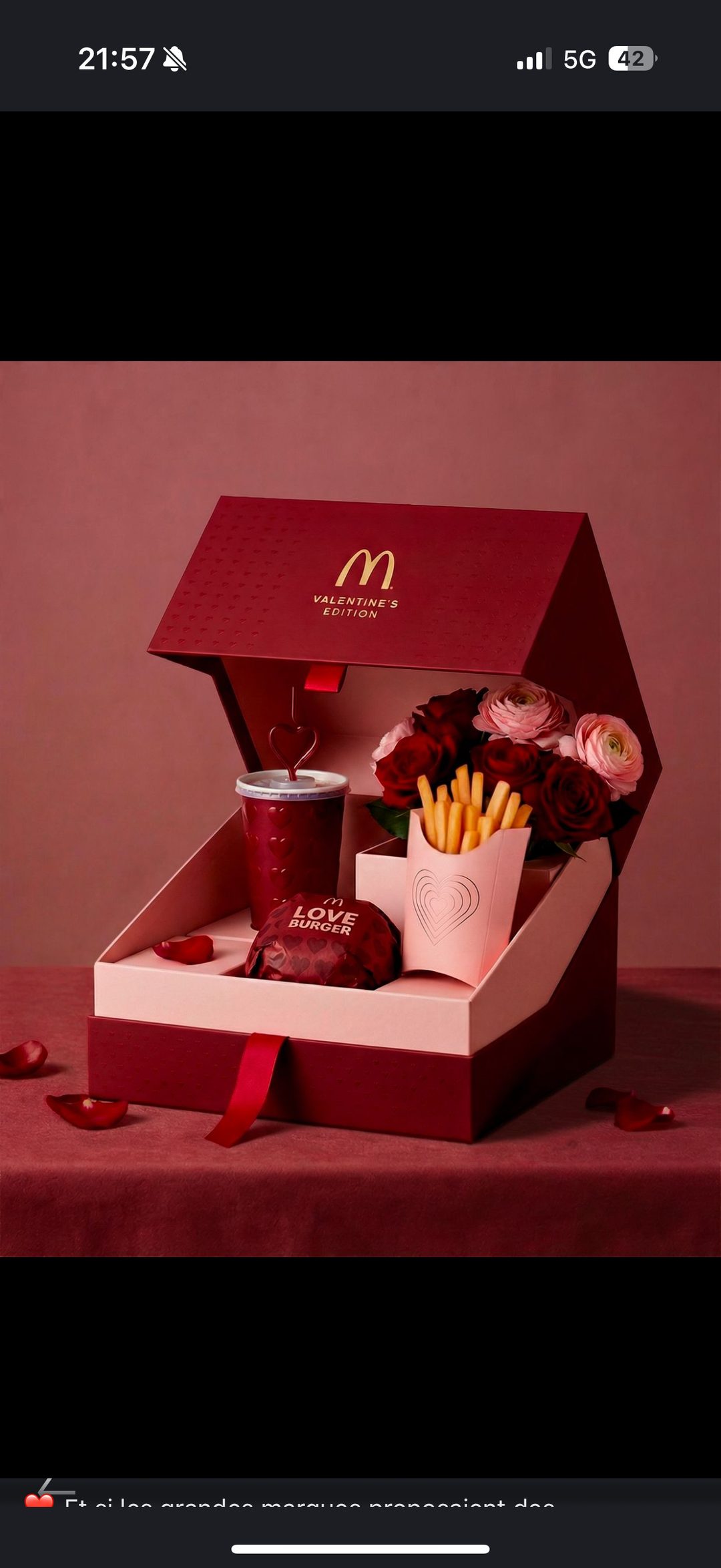 McDonald's transforme son Happy Meal en écrin Saint-Valentin