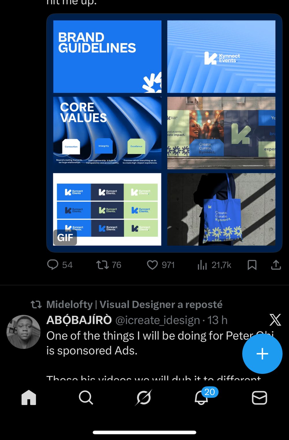 Portfolio Midlofty brand systems Kynnect Events Bless Bites Body Go