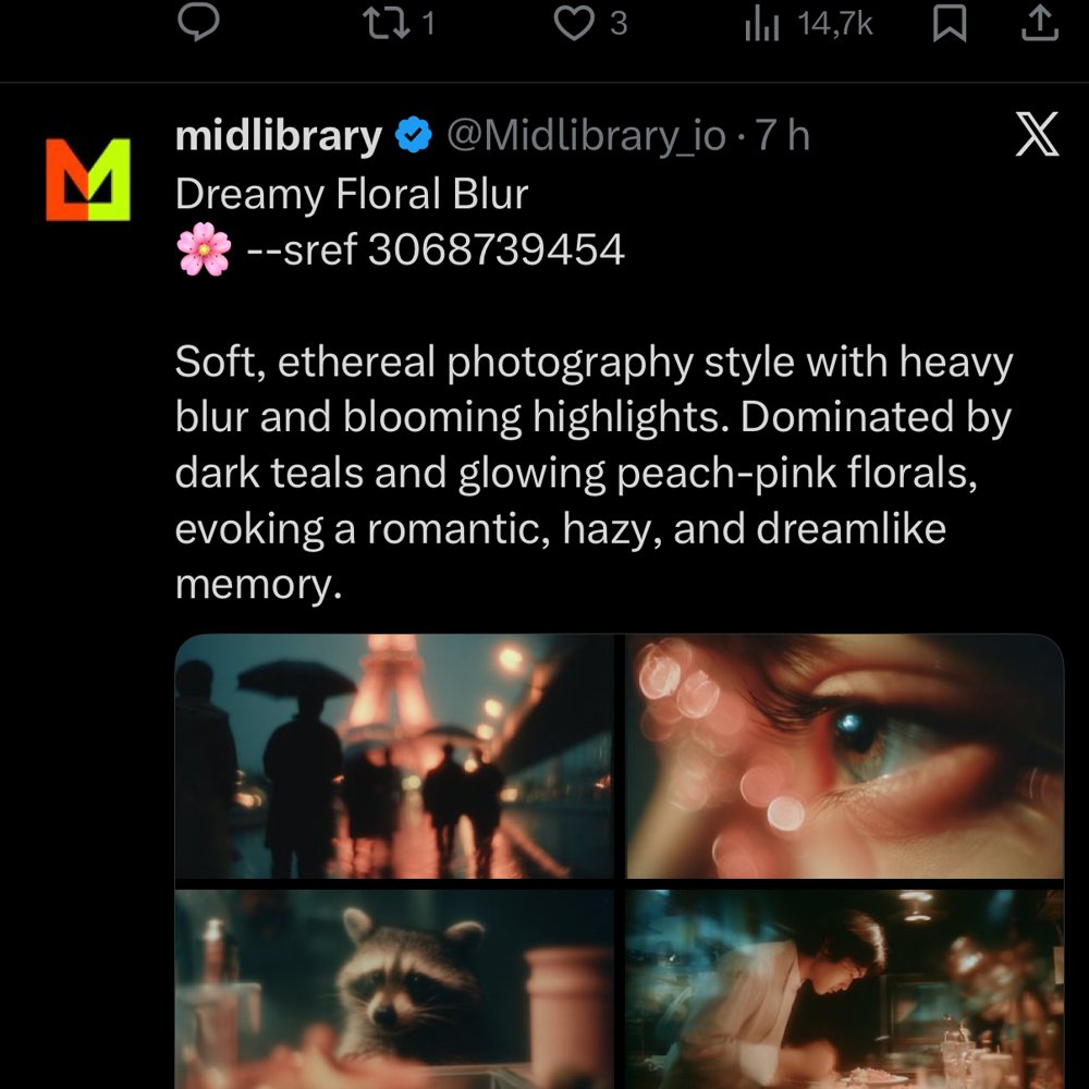 midlibrary — Dreamy Floral Blur sref