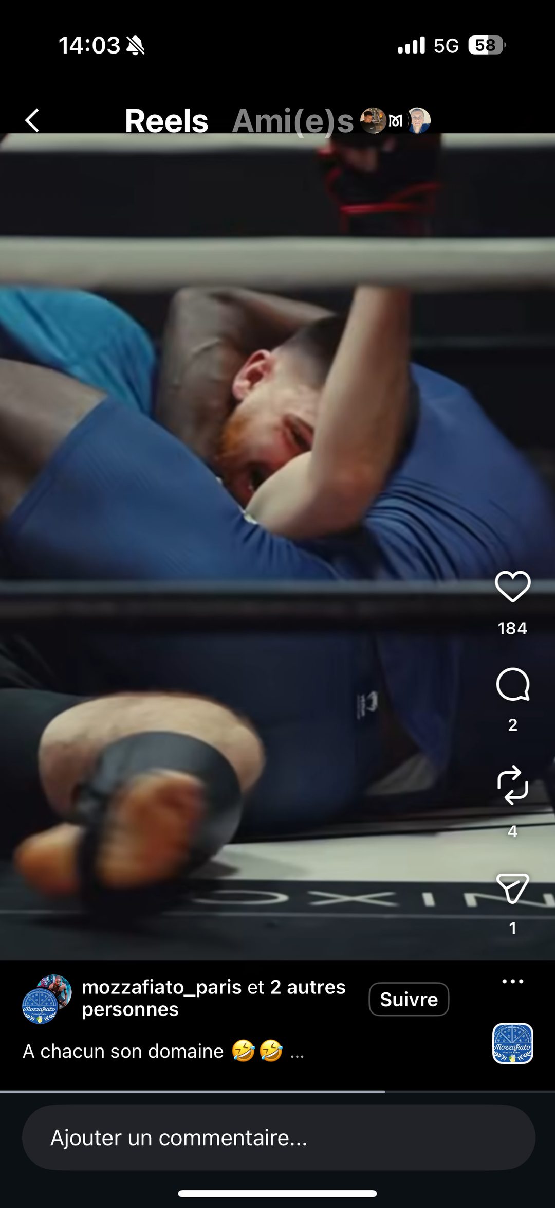 Combat MMA détourné par un compte de pizzeria