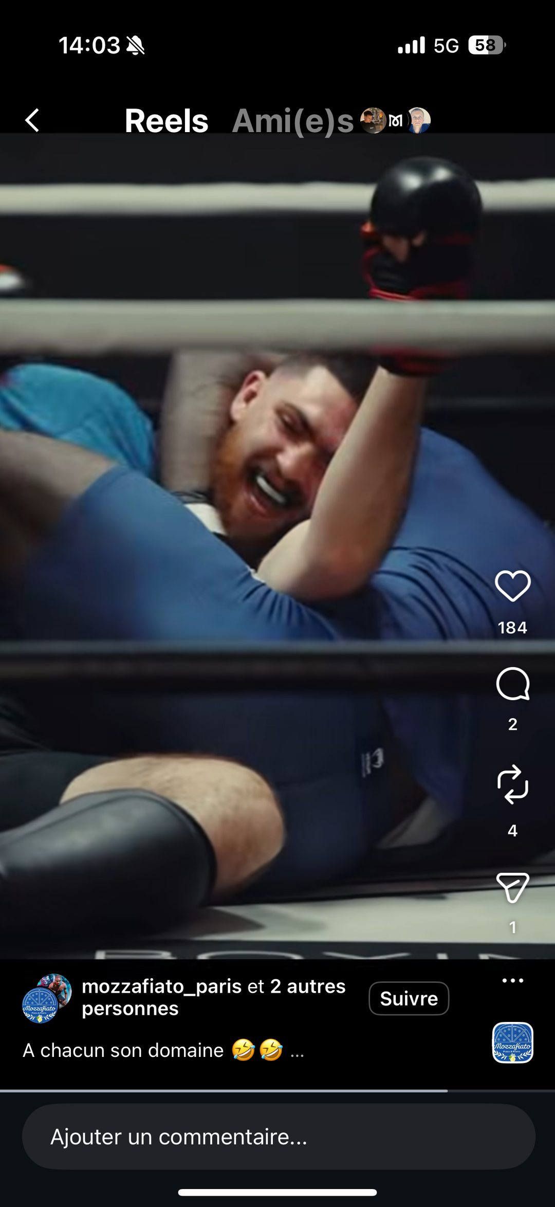 Combat MMA, prise de soumission (suite du reel Mozzafiato)