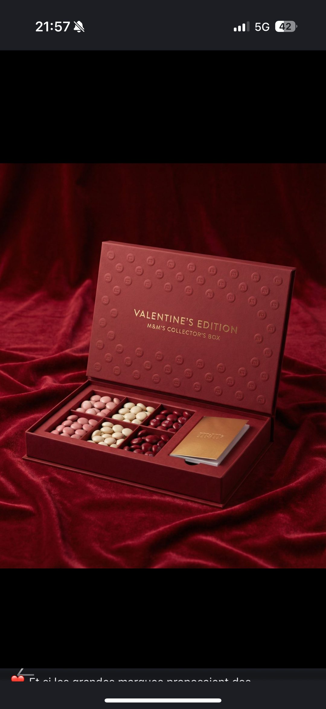 Concept de box Saint-Valentin M&M's Collector's Edition