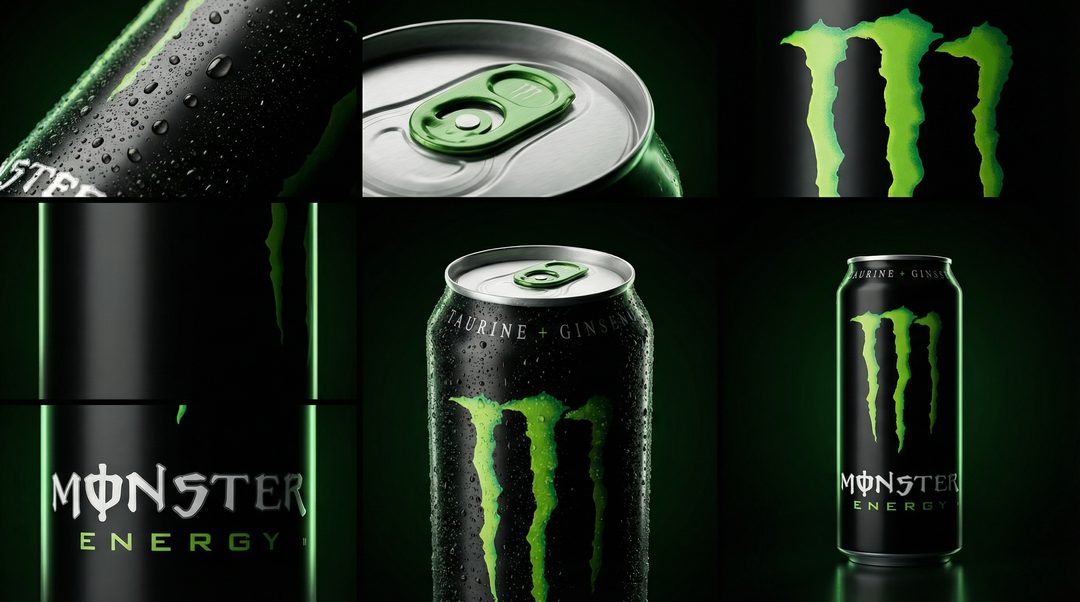 Monster Energy – planche de rendus packaging canette