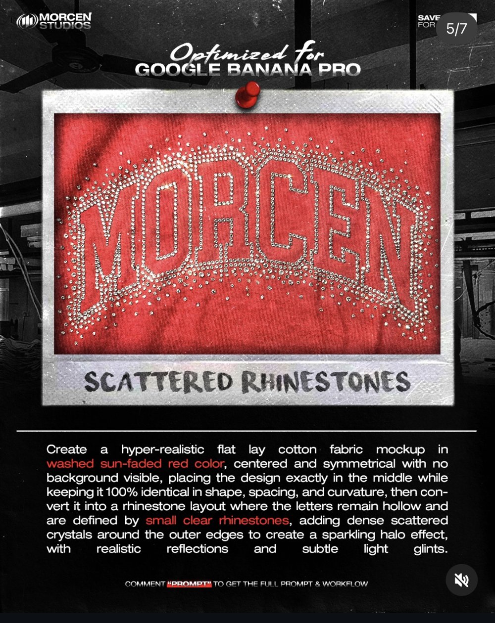 Technique « scattered rhinestones », strass épars (slide 5/7)