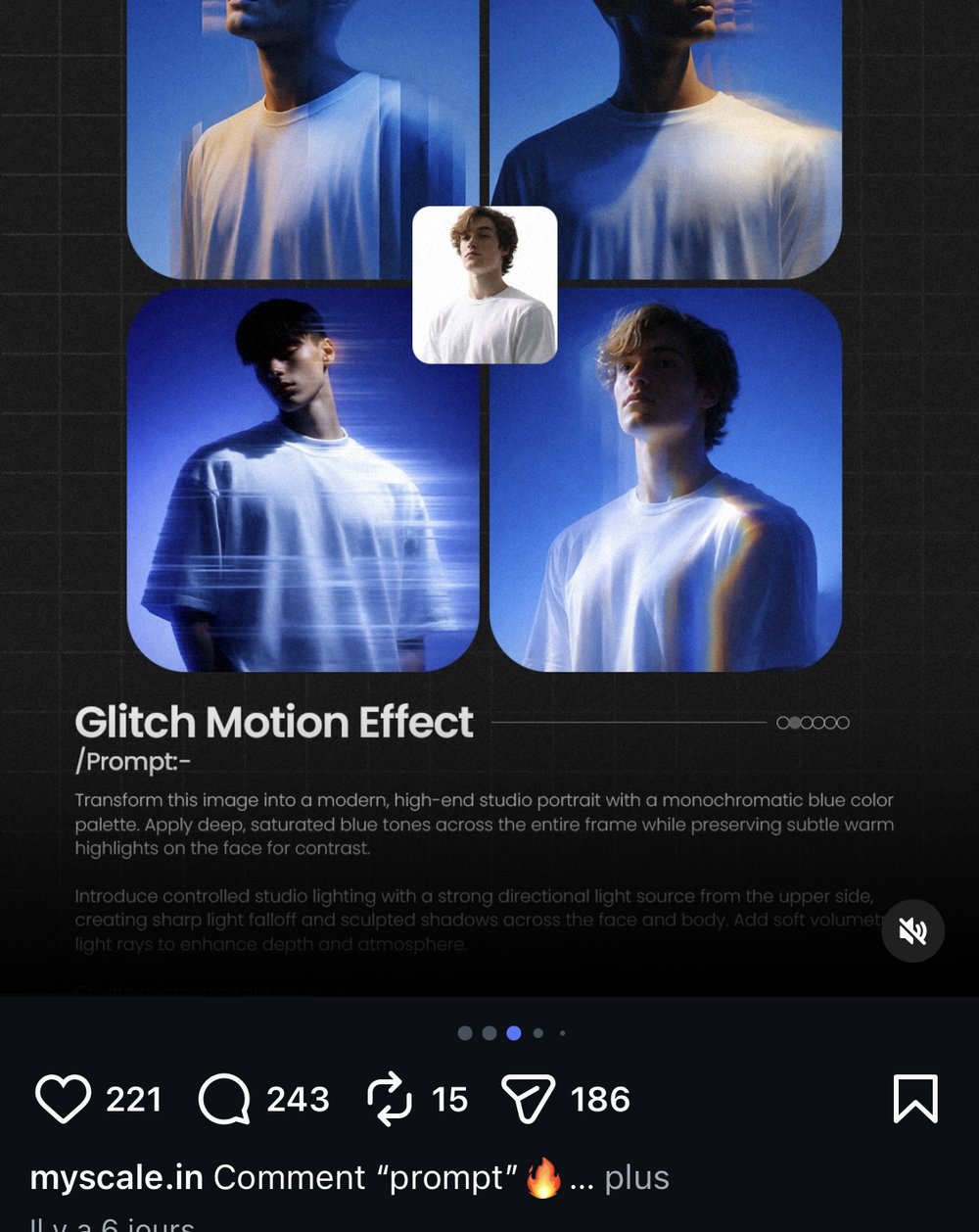 myscale.in — 4 effets cinématiques de retouche portrait (prompts complets)